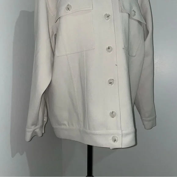 NEW! Dissh- Oversized Jil Silver Tailored Trucker Jacket Light Jacket Size US 2